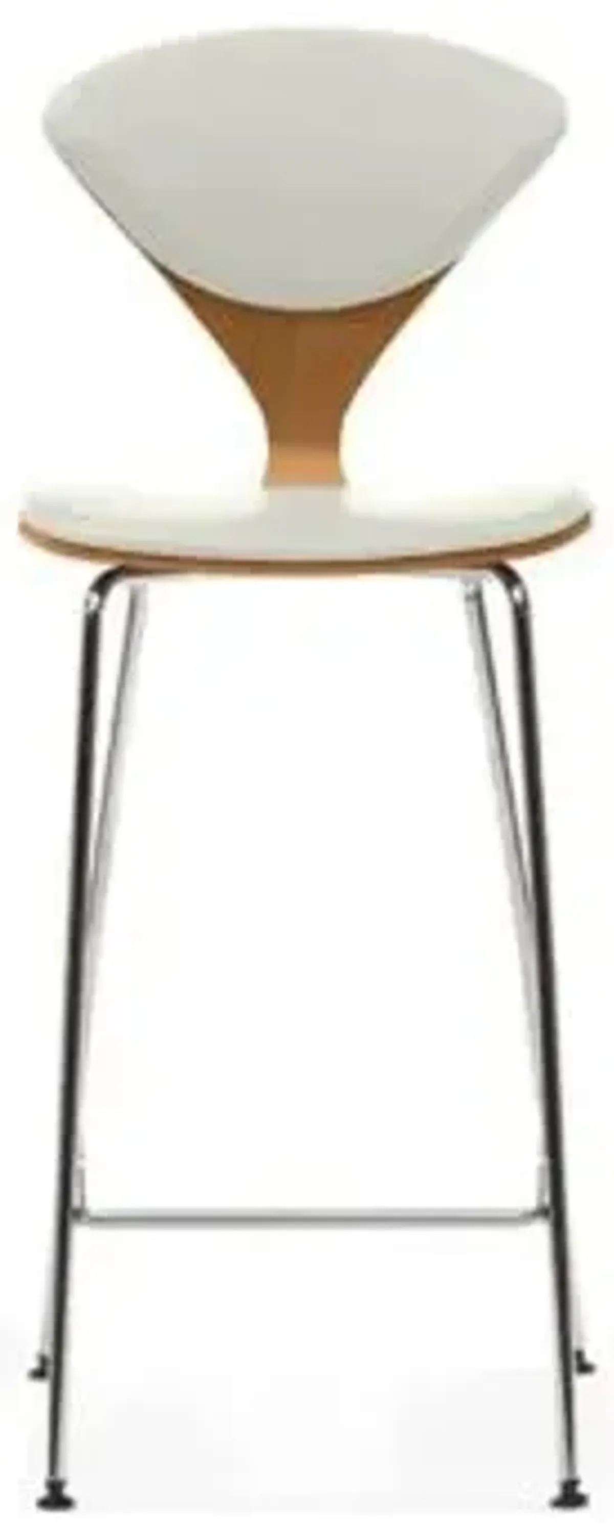 Cherner Seat and Back Upholstered Metal Base Stool