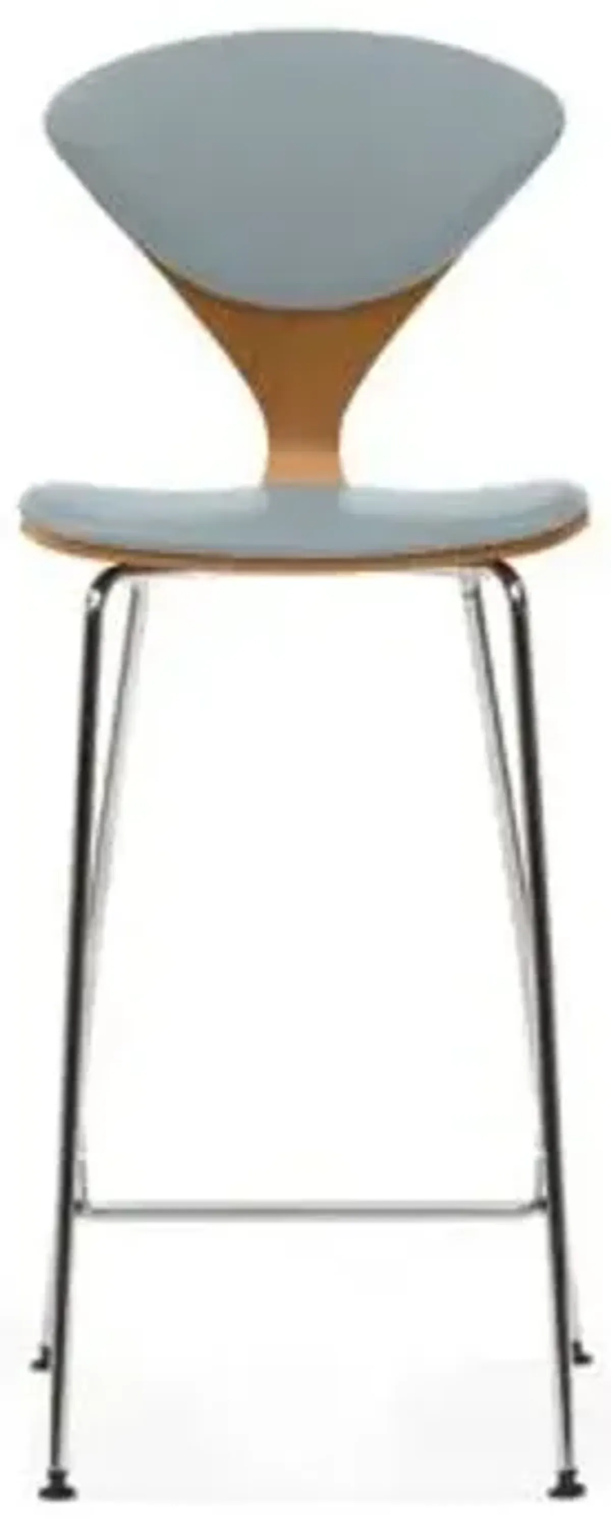 Cherner Seat and Back Upholstered Metal Base Stool