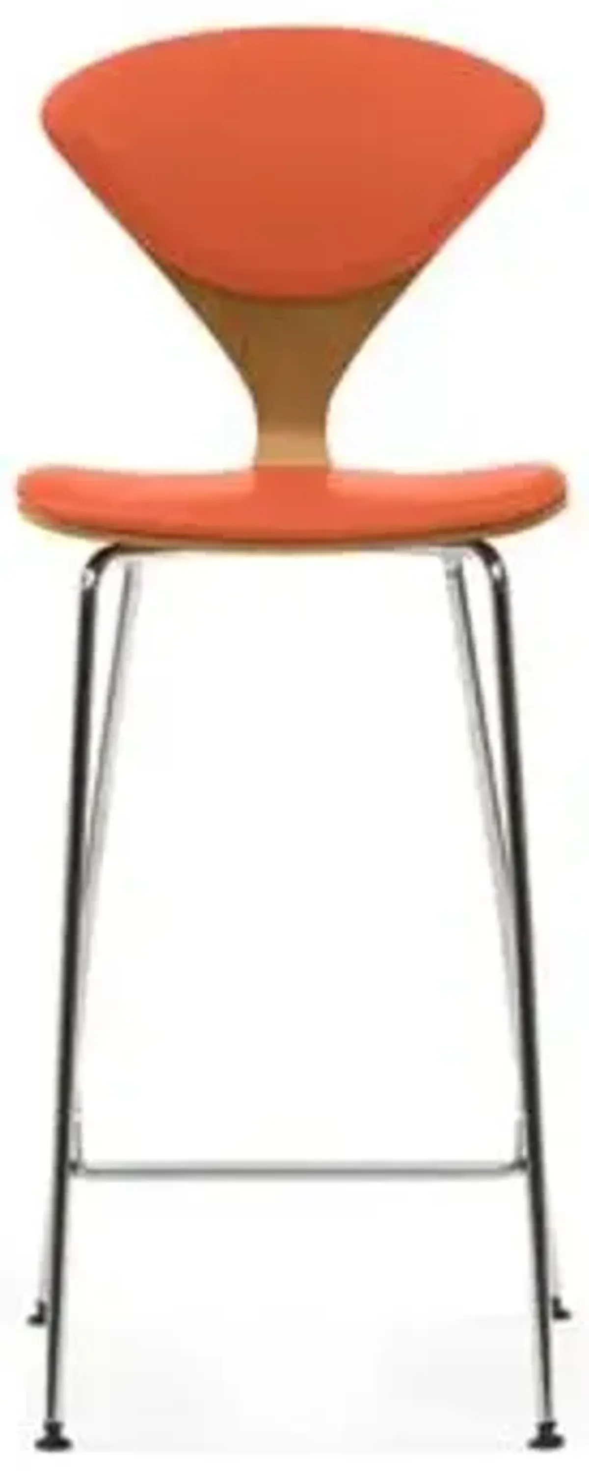 Cherner Seat and Back Upholstered Metal Base Stool