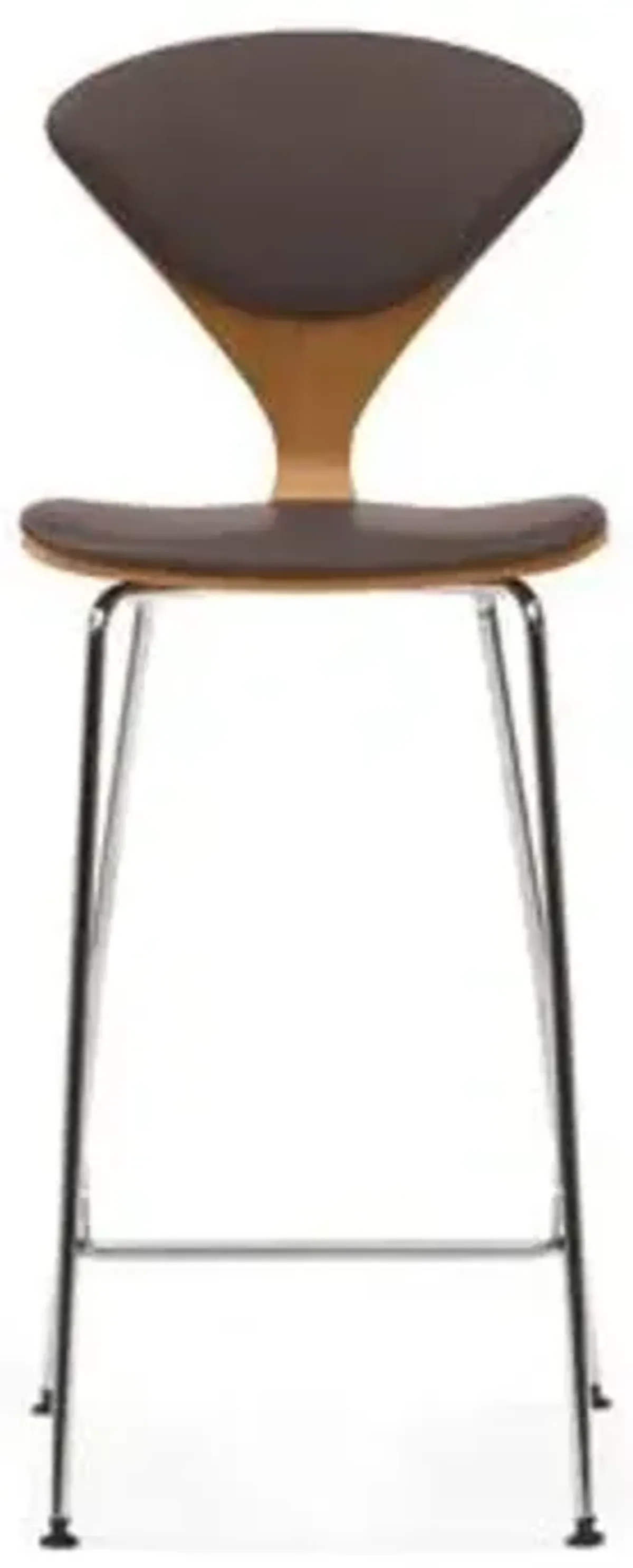 Cherner Seat and Back Upholstered Metal Base Stool