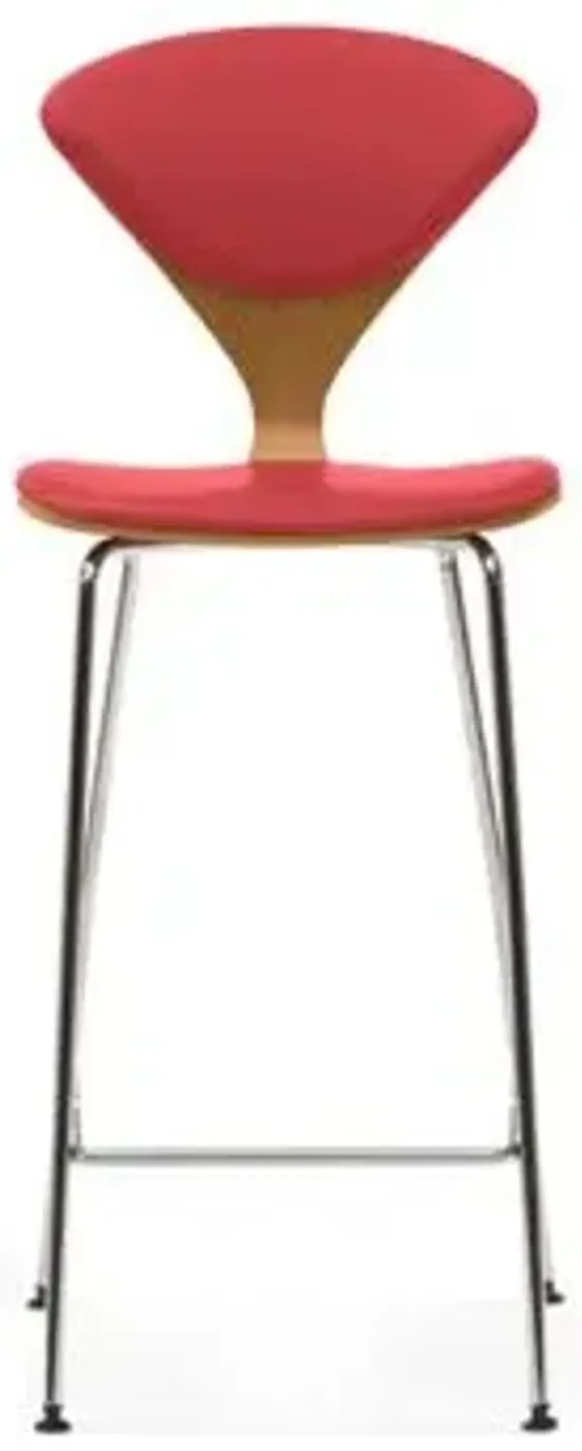 Cherner Seat and Back Upholstered Metal Base Stool