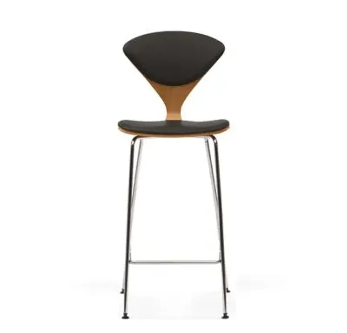 Cherner Seat and Back Upholstered Metal Base Stool