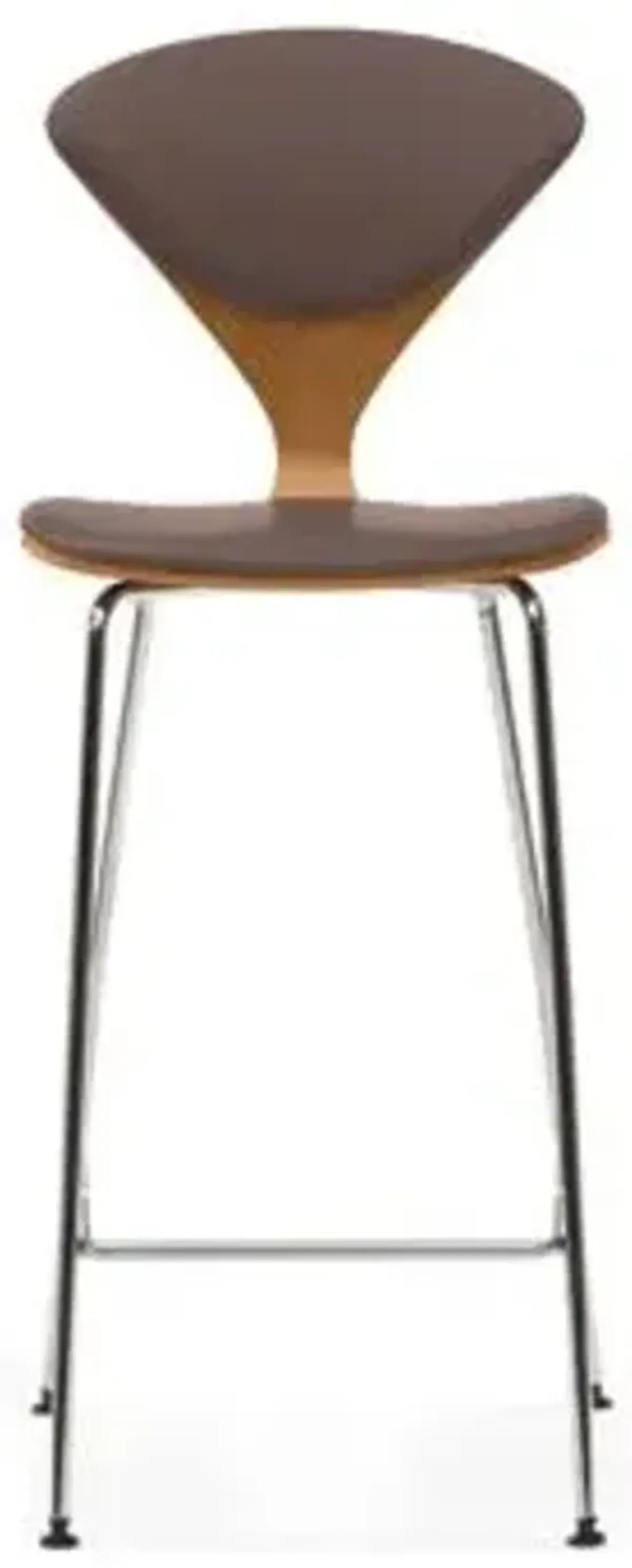 Cherner Seat and Back Upholstered Metal Base Stool
