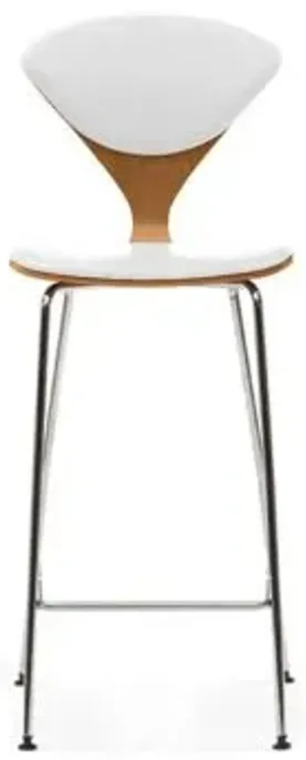 Cherner Seat and Back Upholstered Metal Base Stool