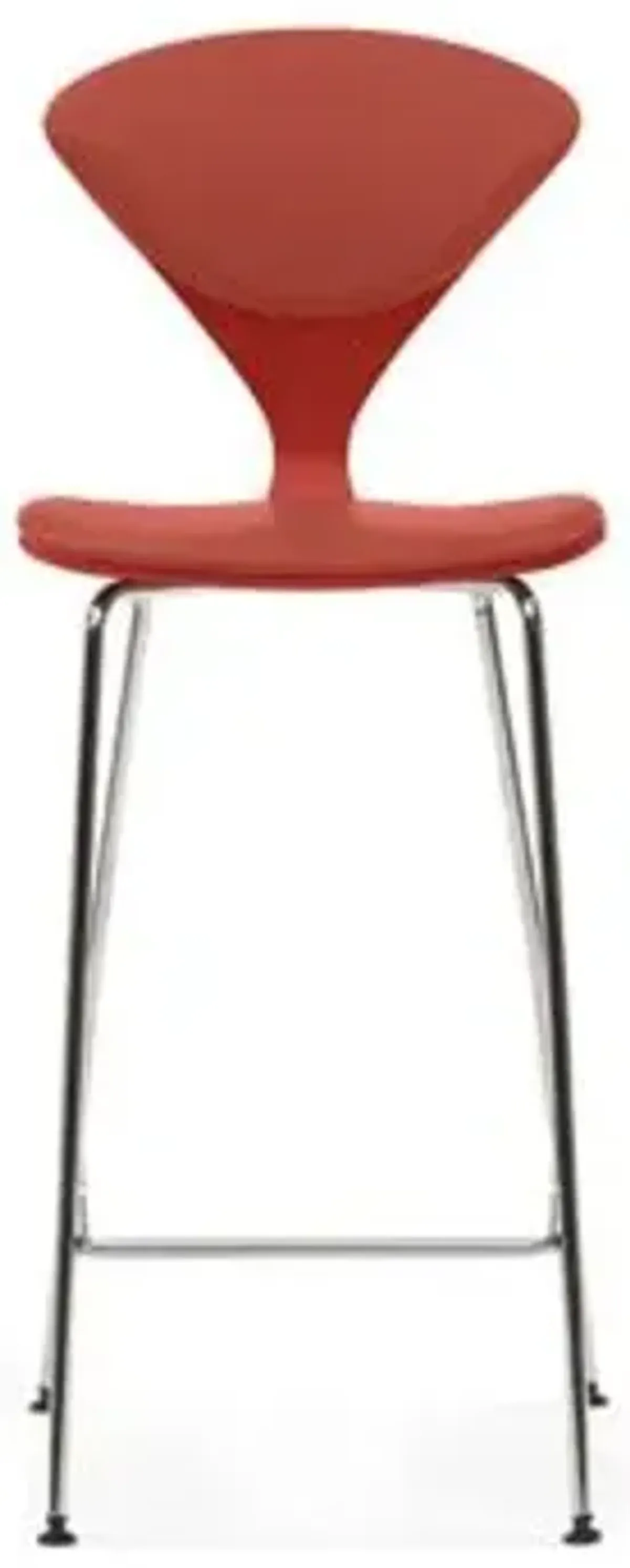 Cherner Seat and Back Upholstered Metal Base Stool