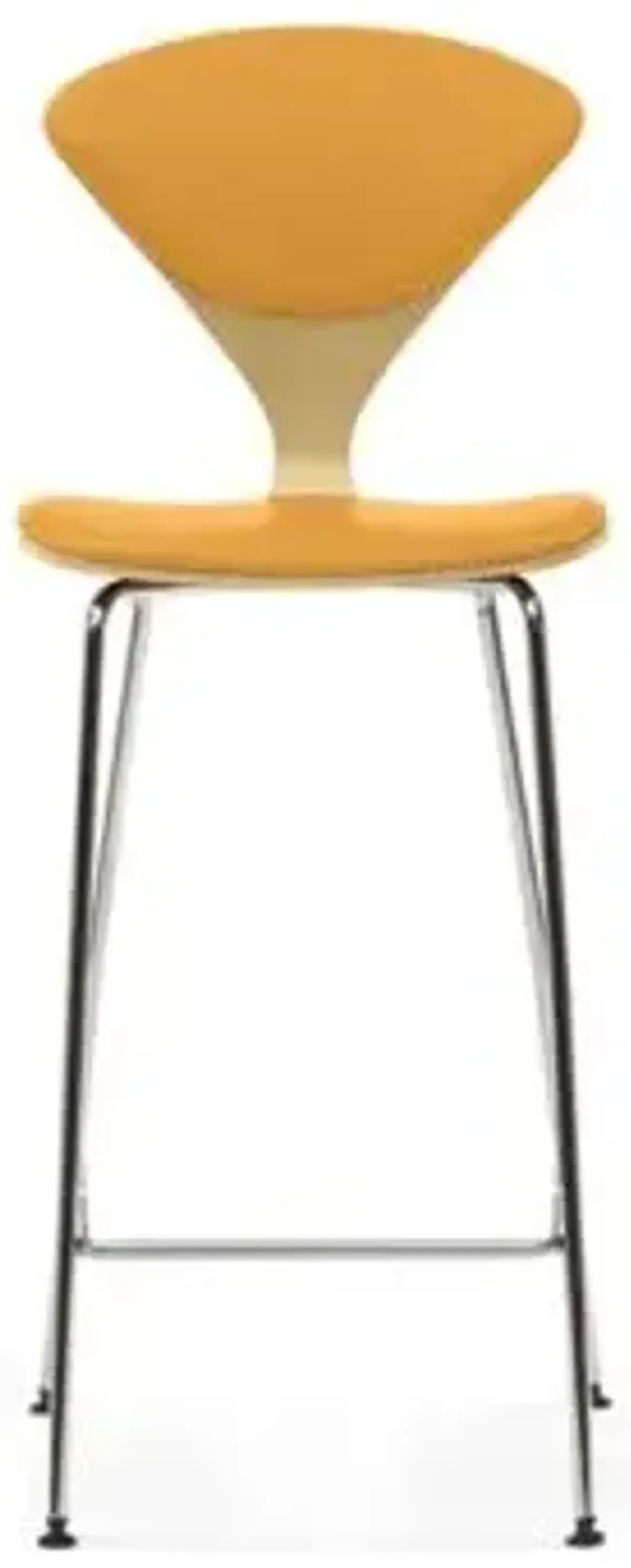 Cherner Seat and Back Upholstered Metal Base Stool