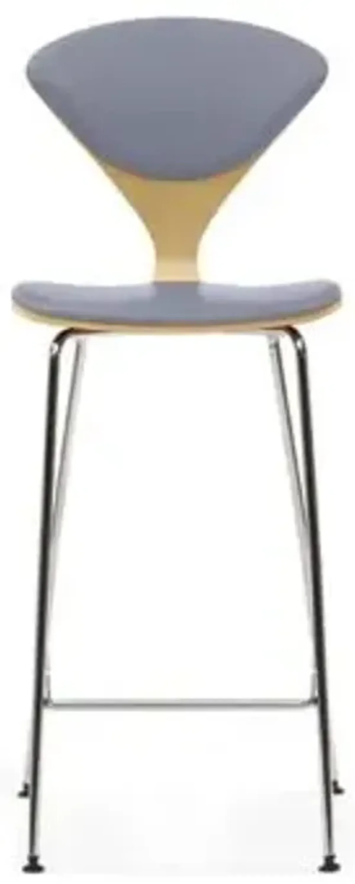 Cherner Seat and Back Upholstered Metal Base Stool