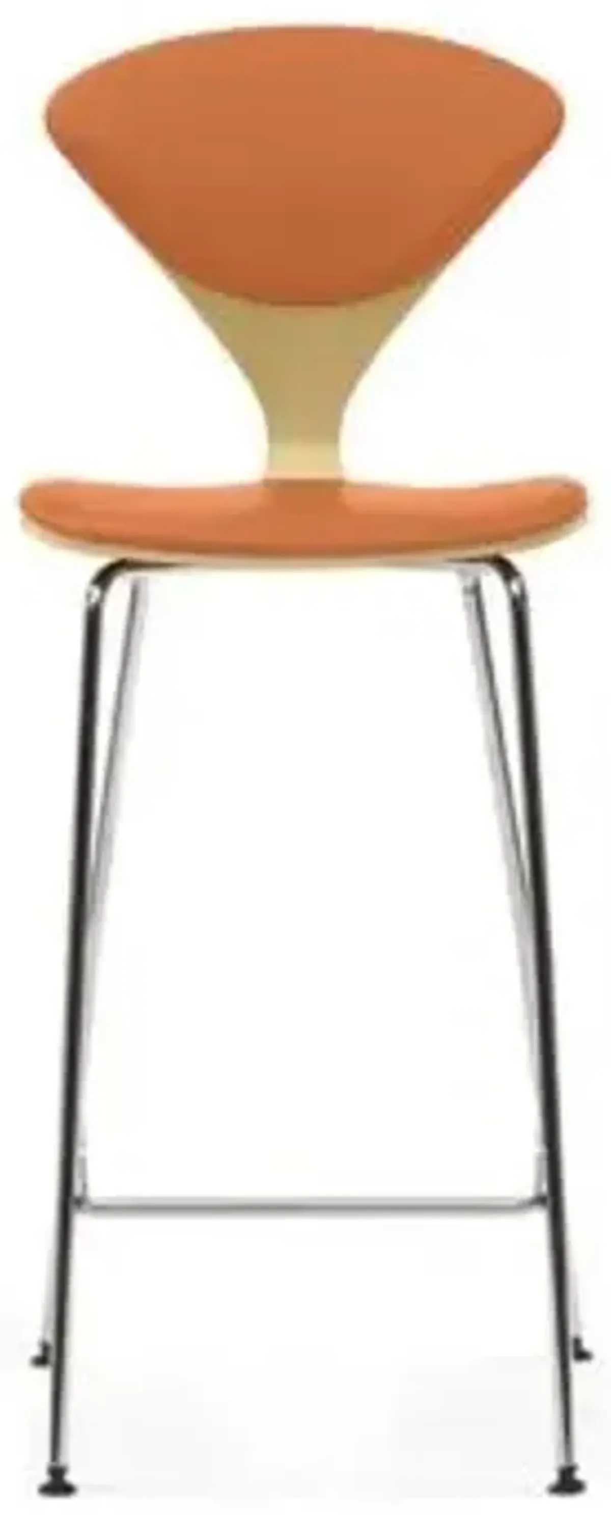 Cherner Seat and Back Upholstered Metal Base Stool