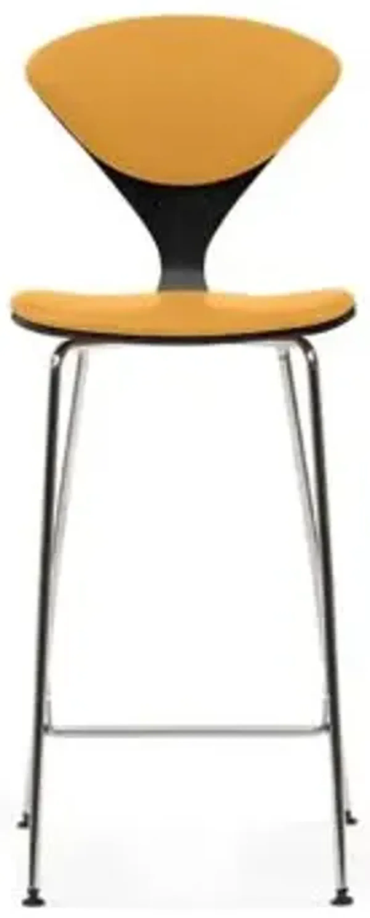 Cherner Seat and Back Upholstered Metal Base Stool