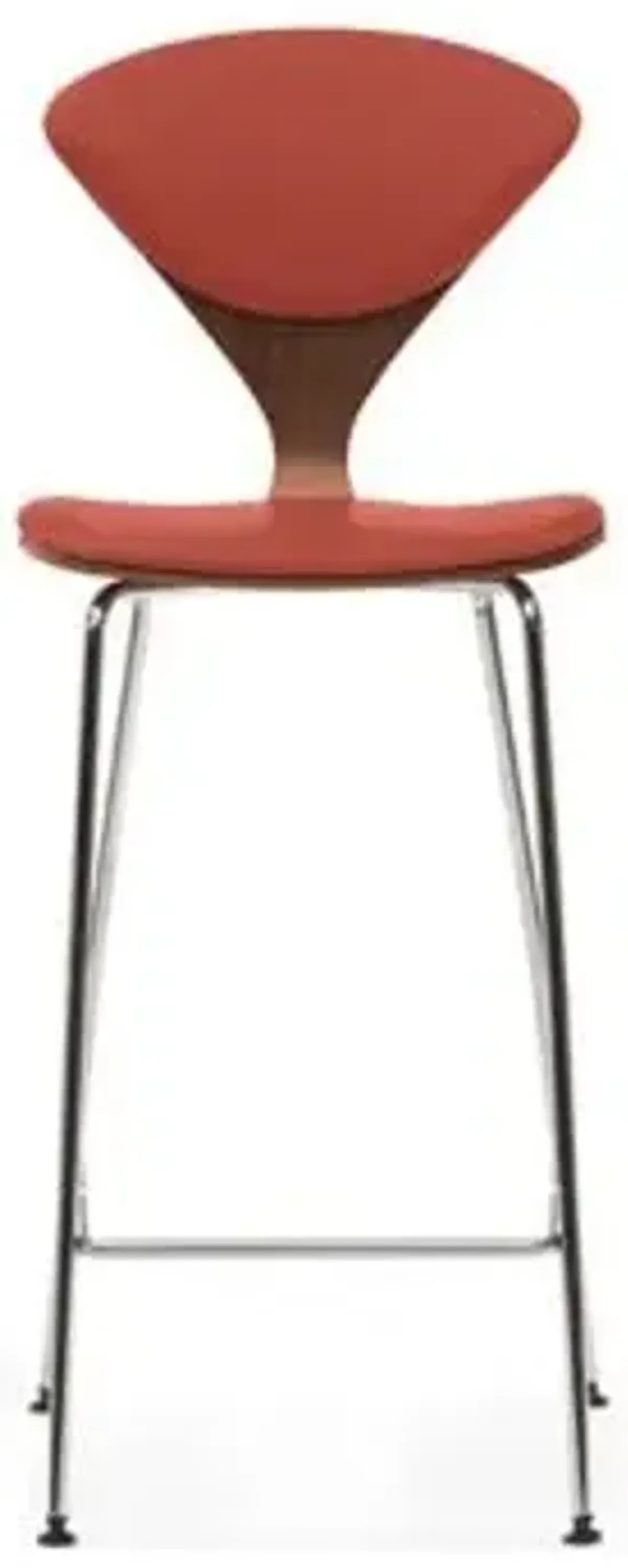 Cherner Seat and Back Upholstered Metal Base Stool