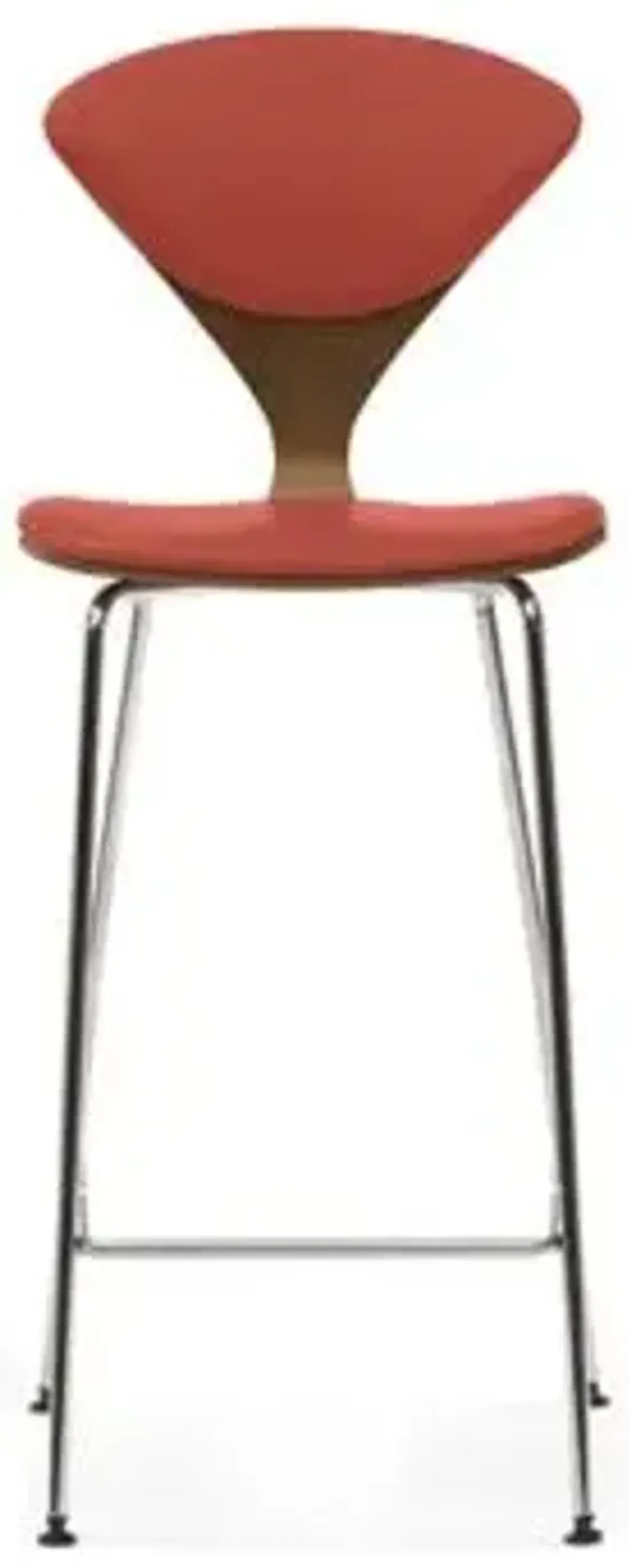 Cherner Seat and Back Upholstered Metal Base Stool