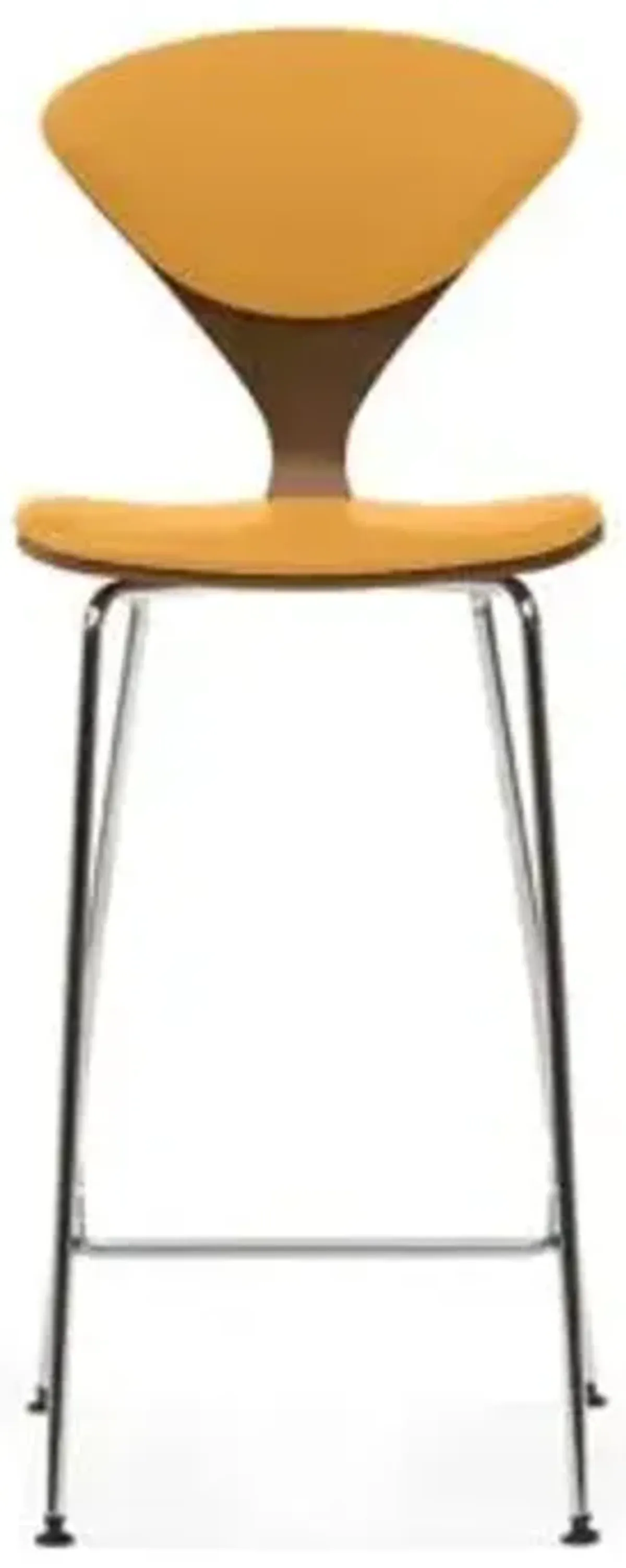 Cherner Seat and Back Upholstered Metal Base Stool