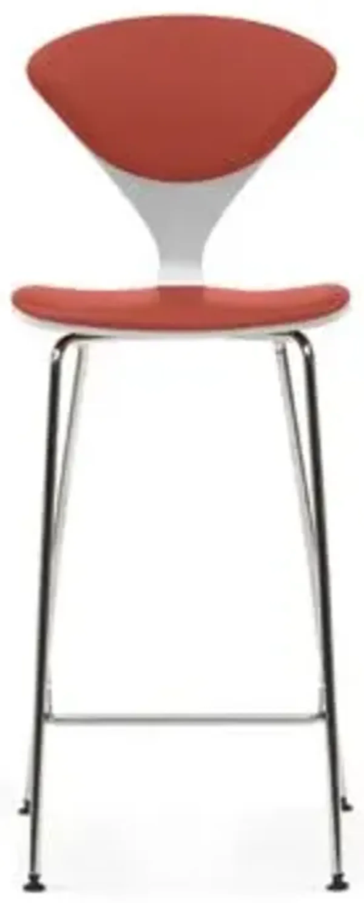 Cherner Seat and Back Upholstered Metal Base Stool