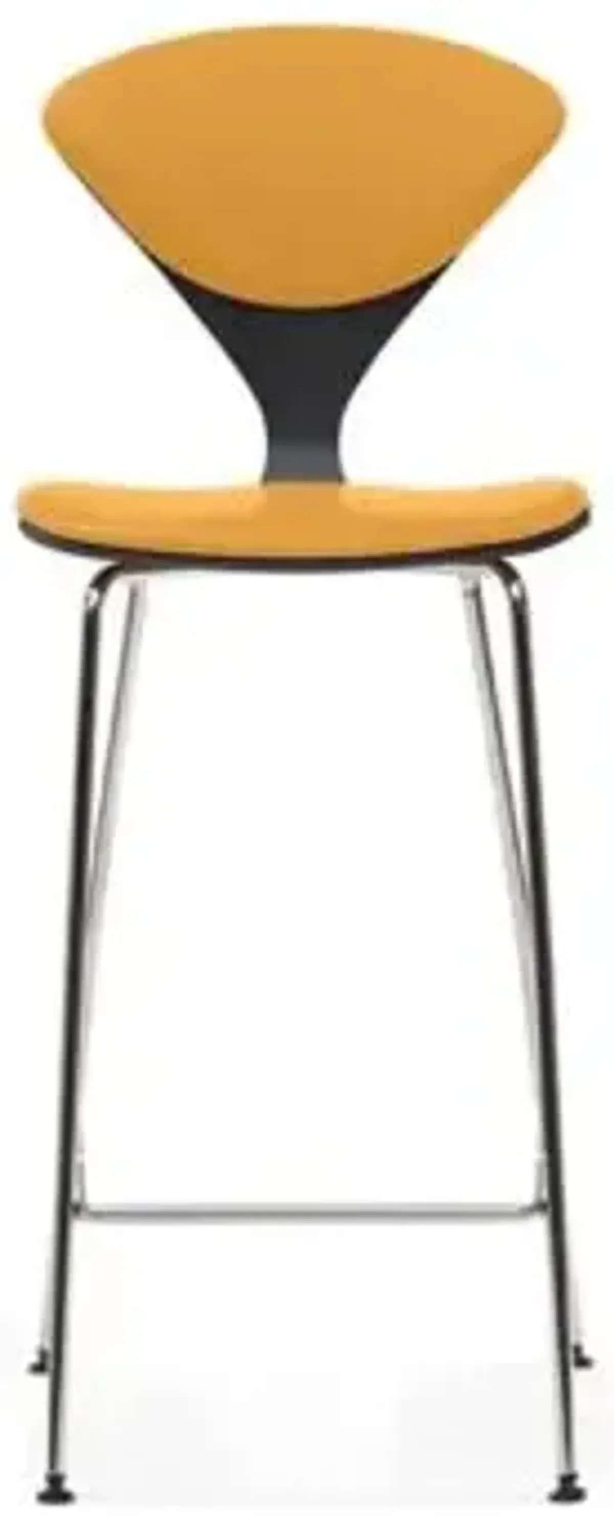 Cherner Seat and Back Upholstered Metal Base Stool