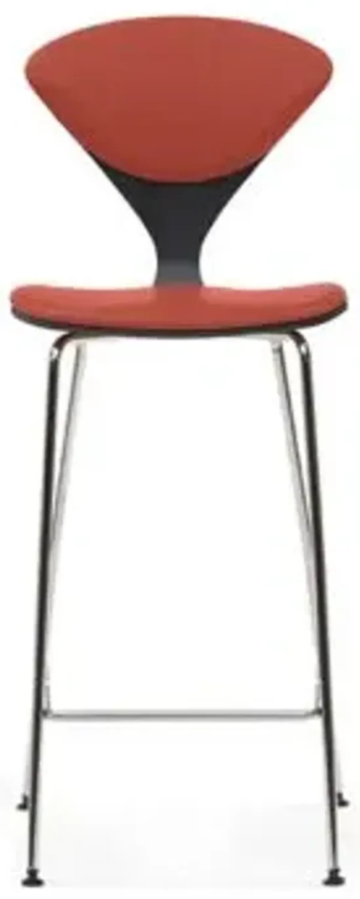 Cherner Seat and Back Upholstered Metal Base Stool