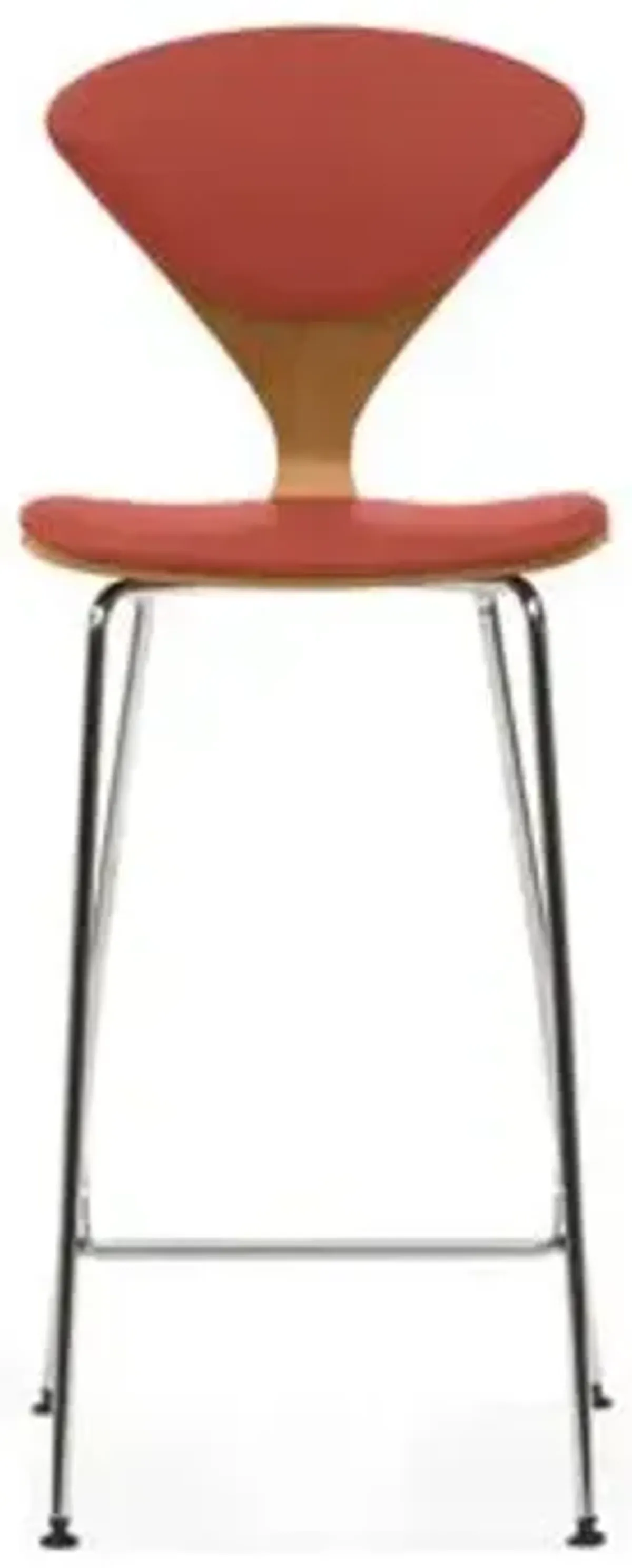 Cherner Seat and Back Upholstered Metal Base Stool