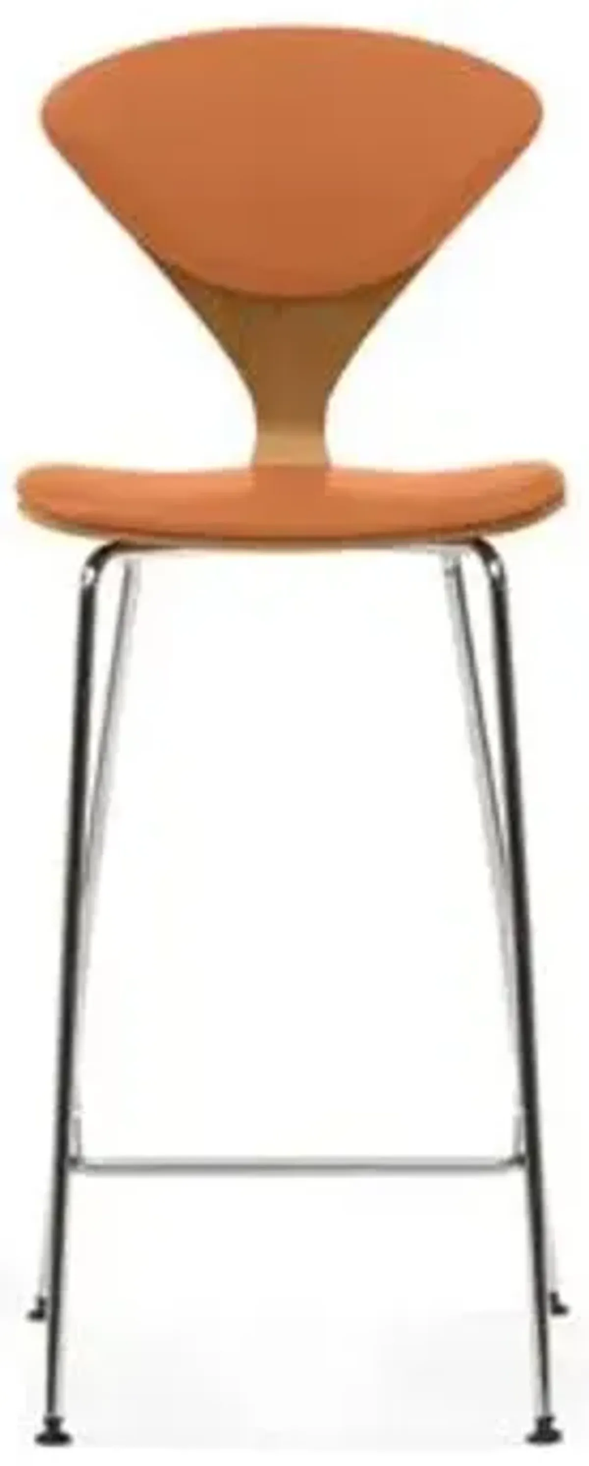 Cherner Seat and Back Upholstered Metal Base Stool