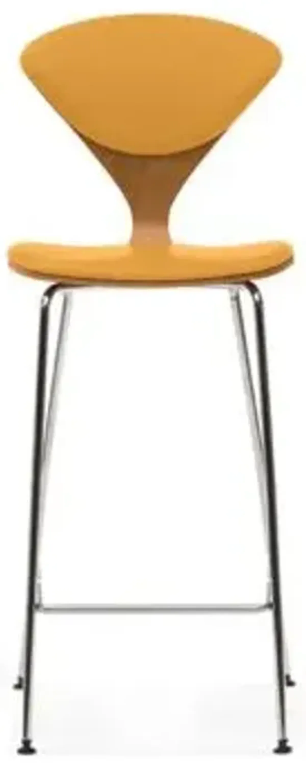 Cherner Seat and Back Upholstered Metal Base Stool
