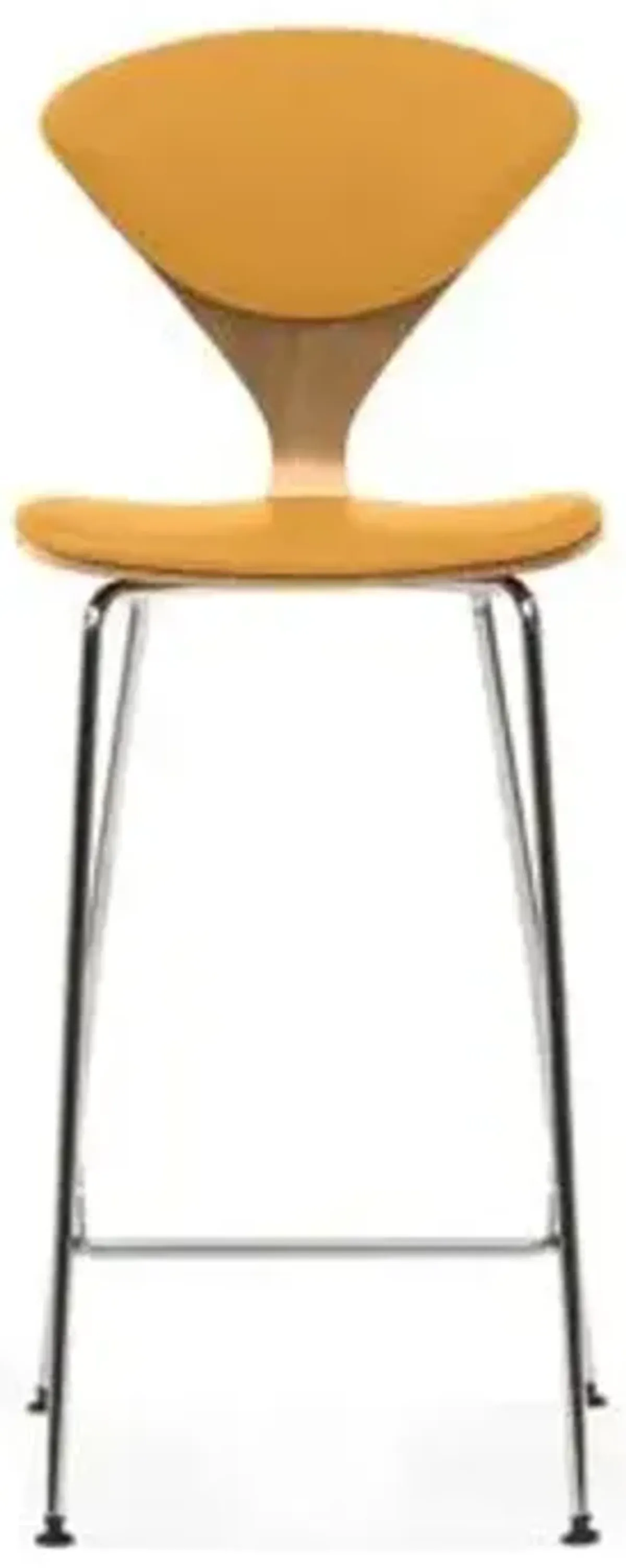 Cherner Seat and Back Upholstered Metal Base Stool