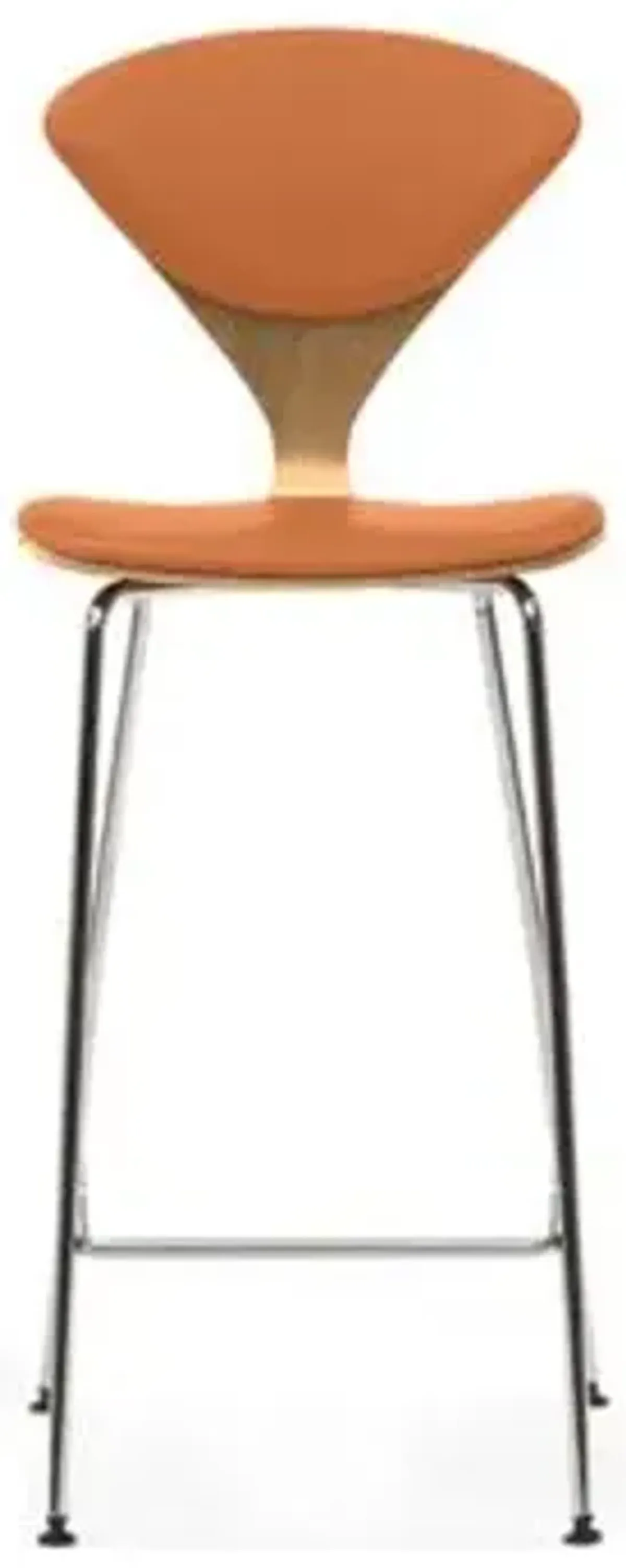 Cherner Seat and Back Upholstered Metal Base Stool