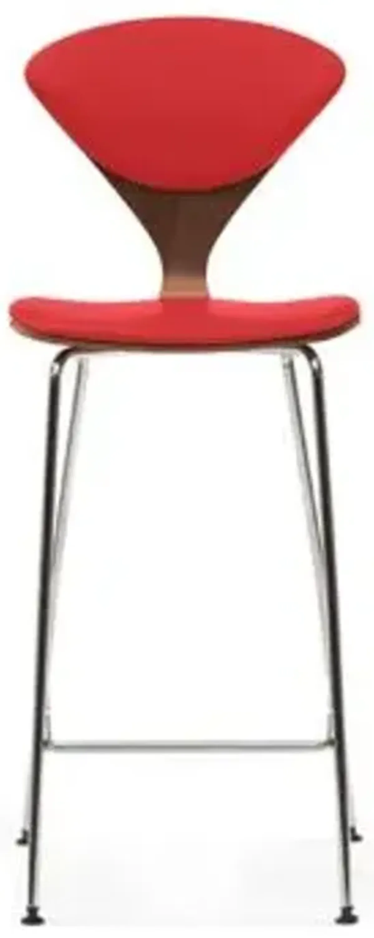 Cherner Seat and Back Upholstered Metal Base Stool