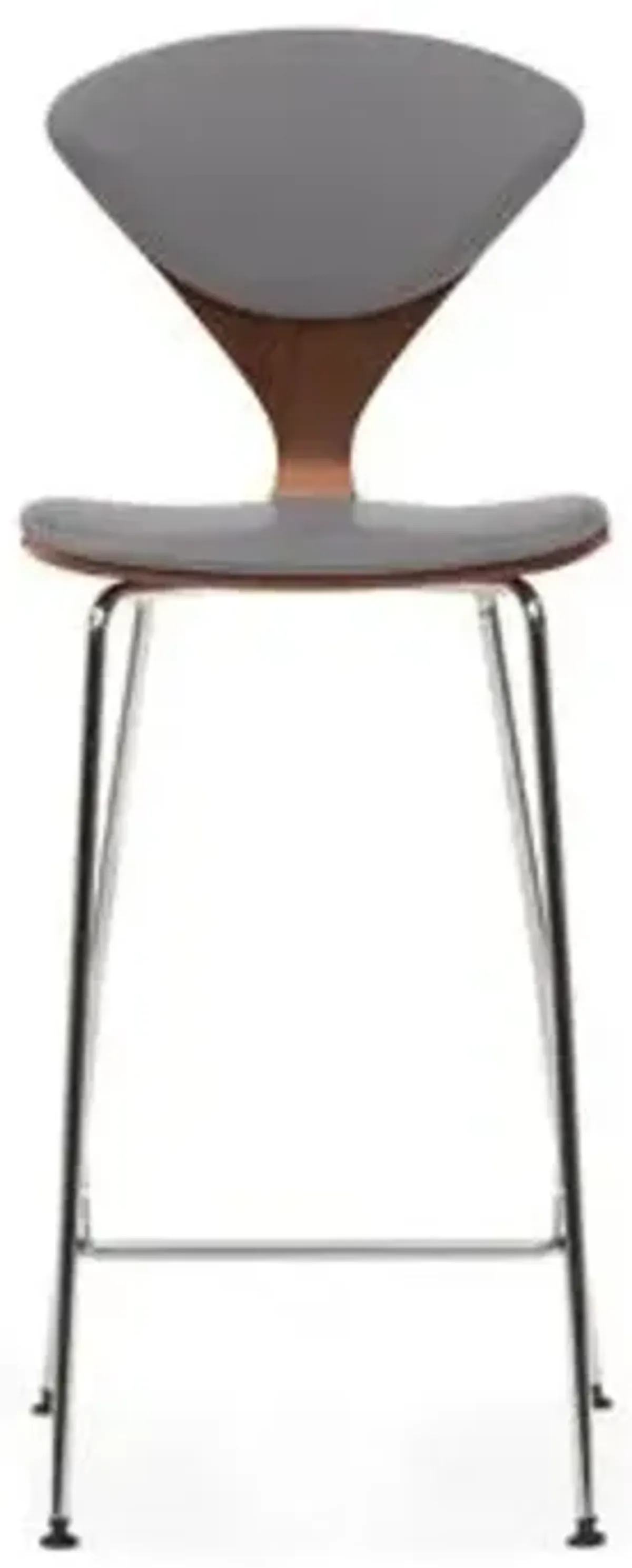 Cherner Seat and Back Upholstered Metal Base Stool