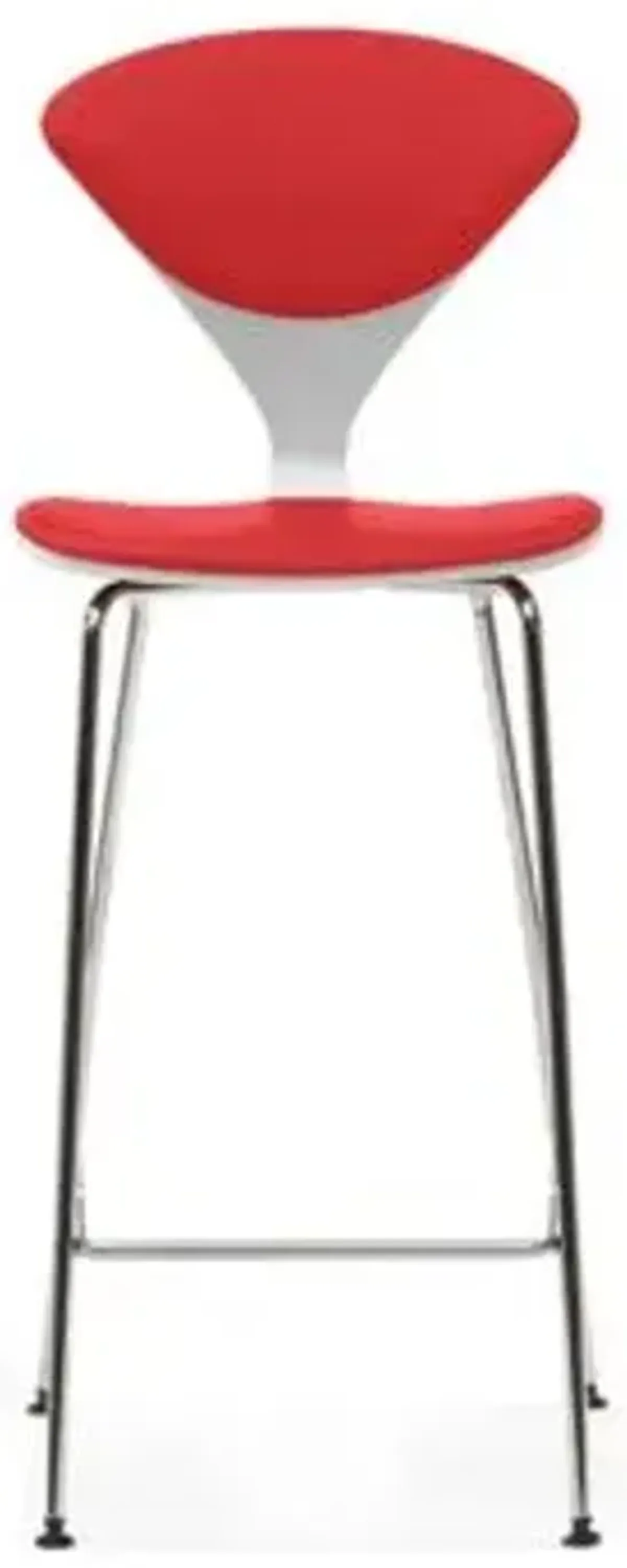 Cherner Seat and Back Upholstered Metal Base Stool
