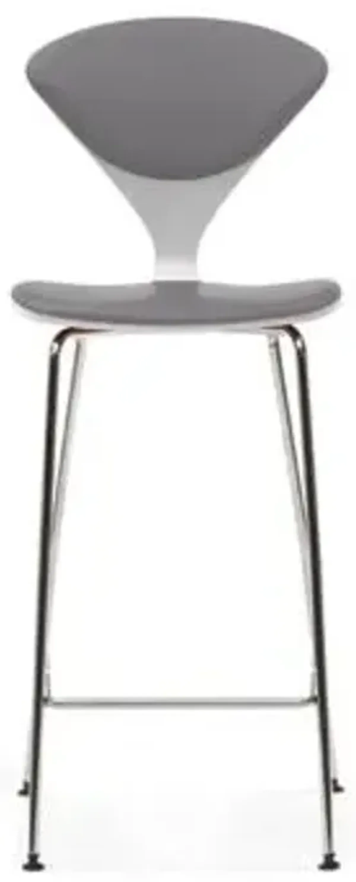 Cherner Seat and Back Upholstered Metal Base Stool