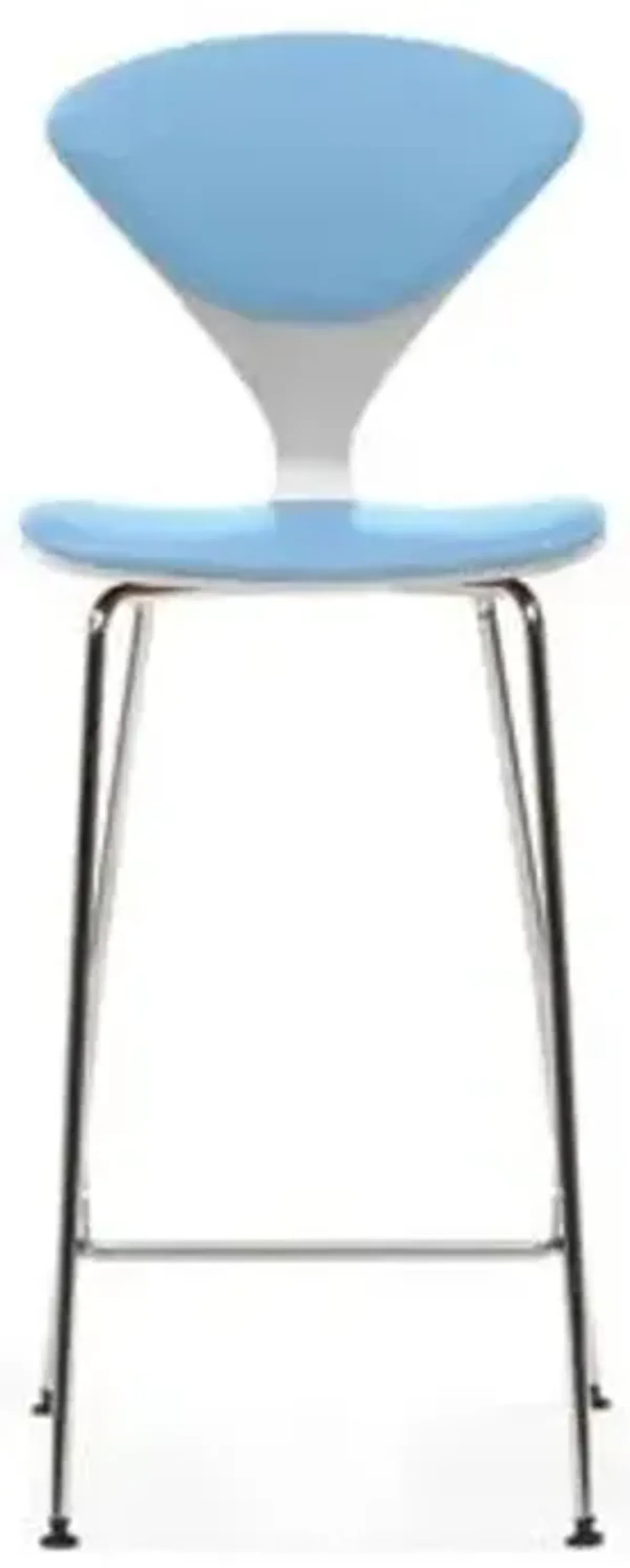 Cherner Seat and Back Upholstered Metal Base Stool