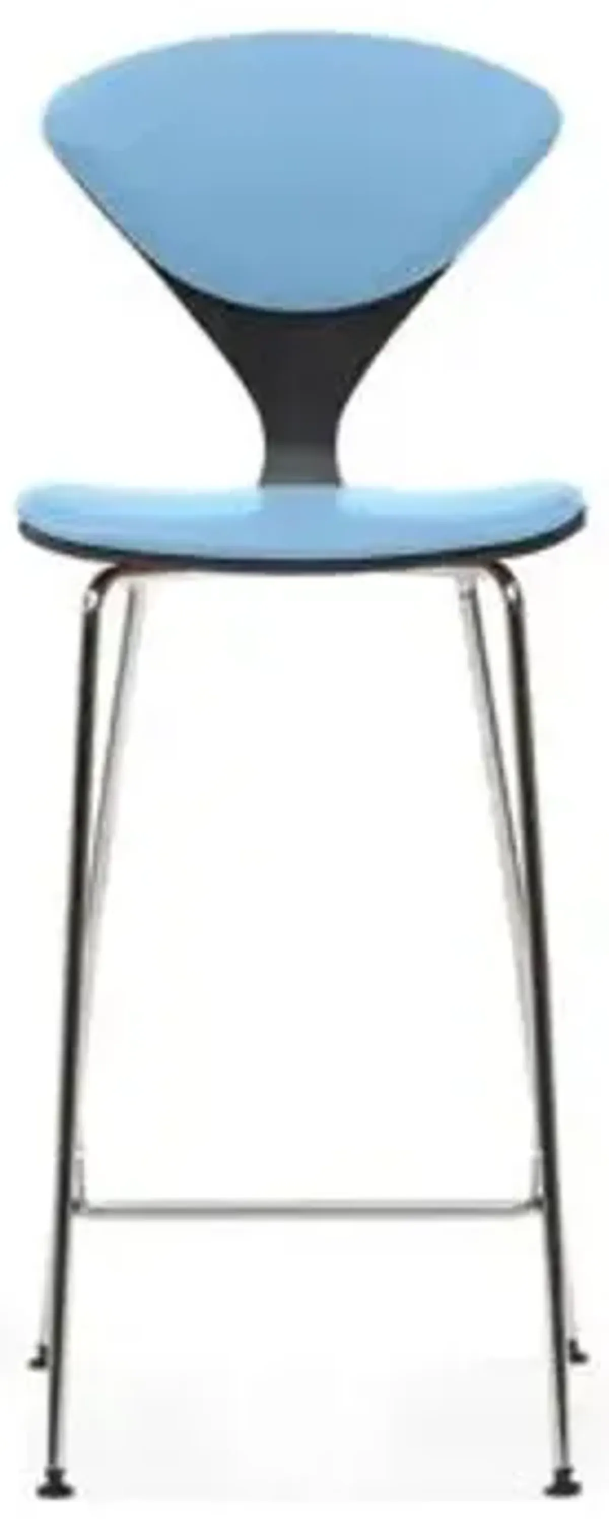 Cherner Seat and Back Upholstered Metal Base Stool