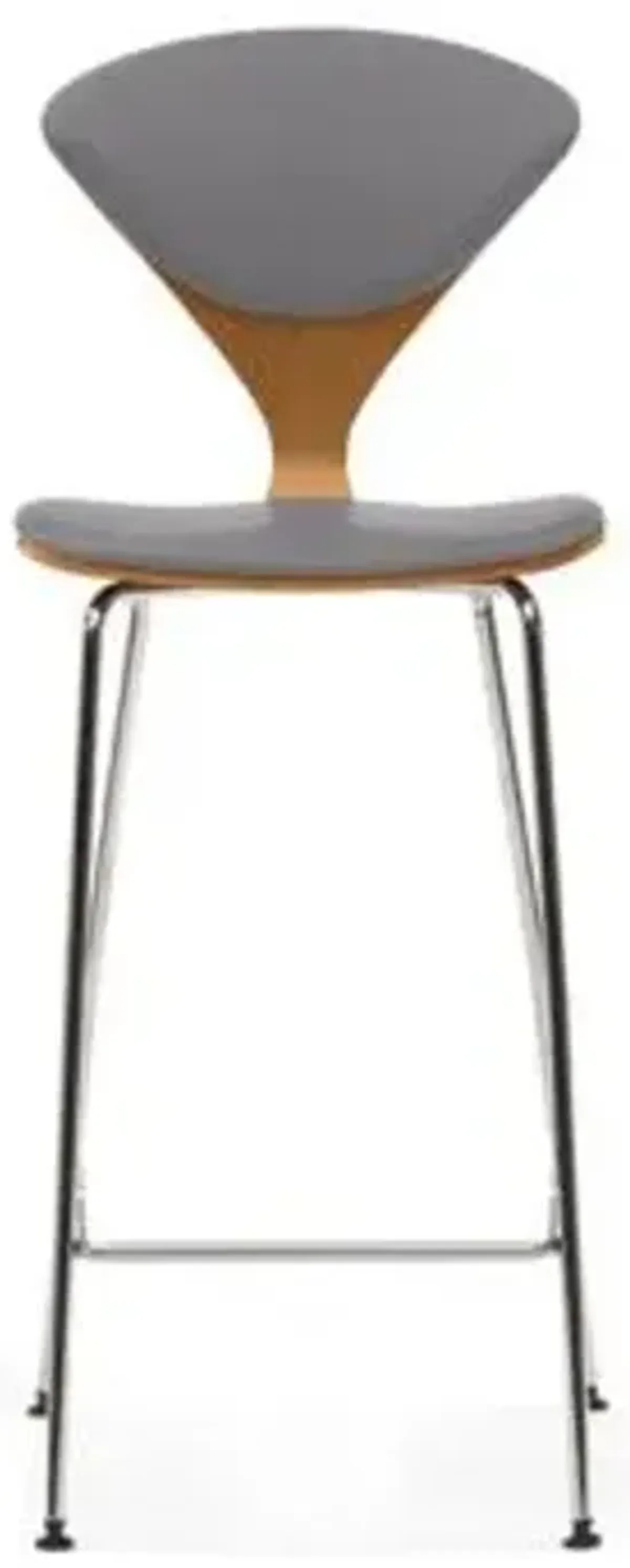 Cherner Seat and Back Upholstered Metal Base Stool