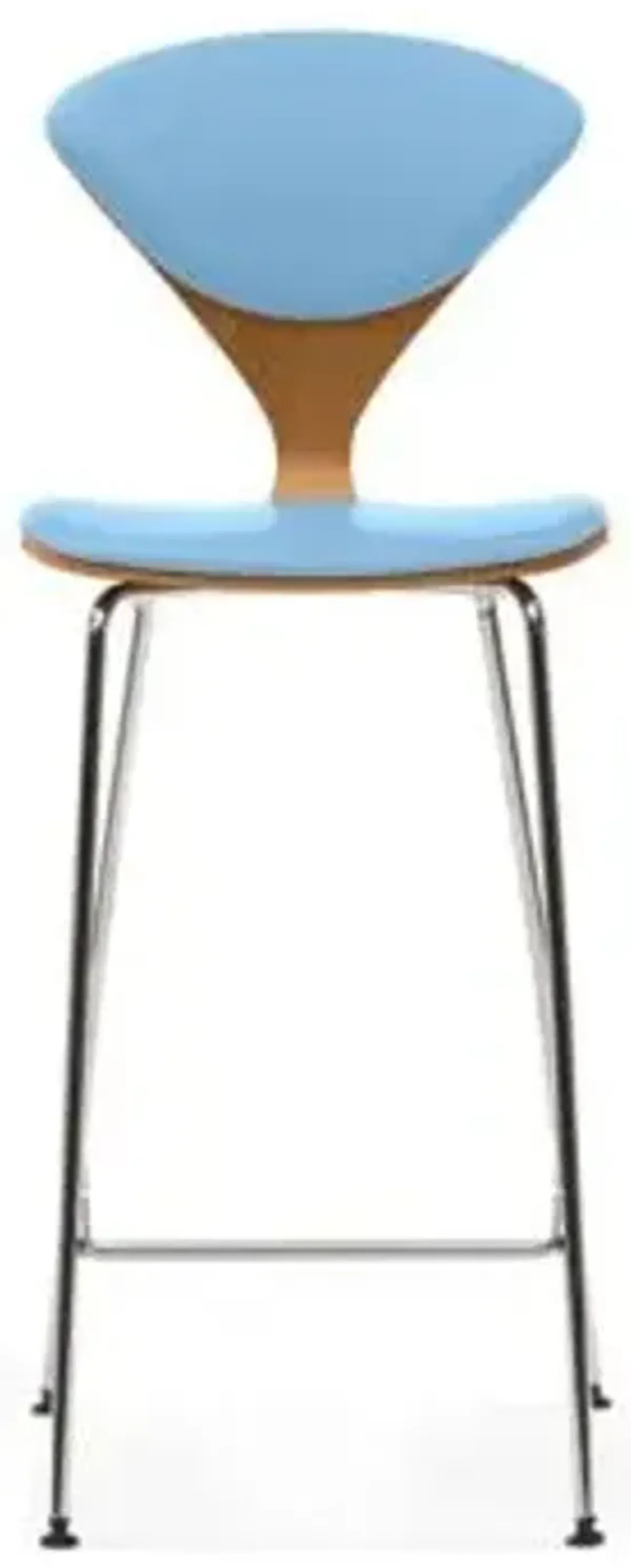 Cherner Seat and Back Upholstered Metal Base Stool