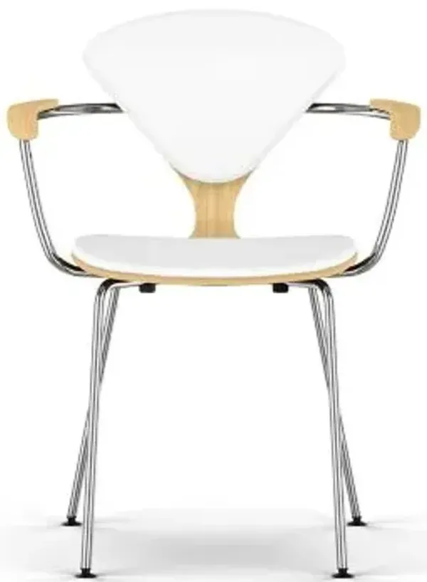 Cherner Seat and Back Upholstered Metal Base Armchair