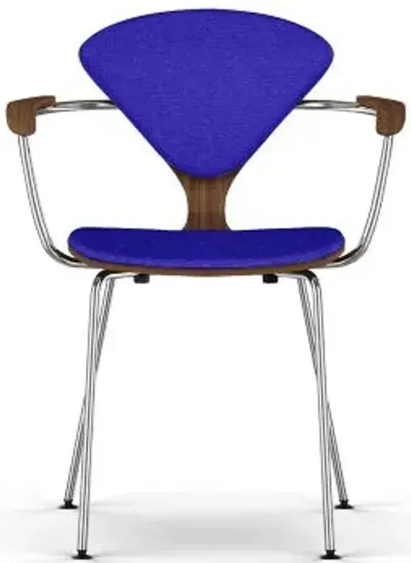 Cherner Seat and Back Upholstered Metal Base Armchair