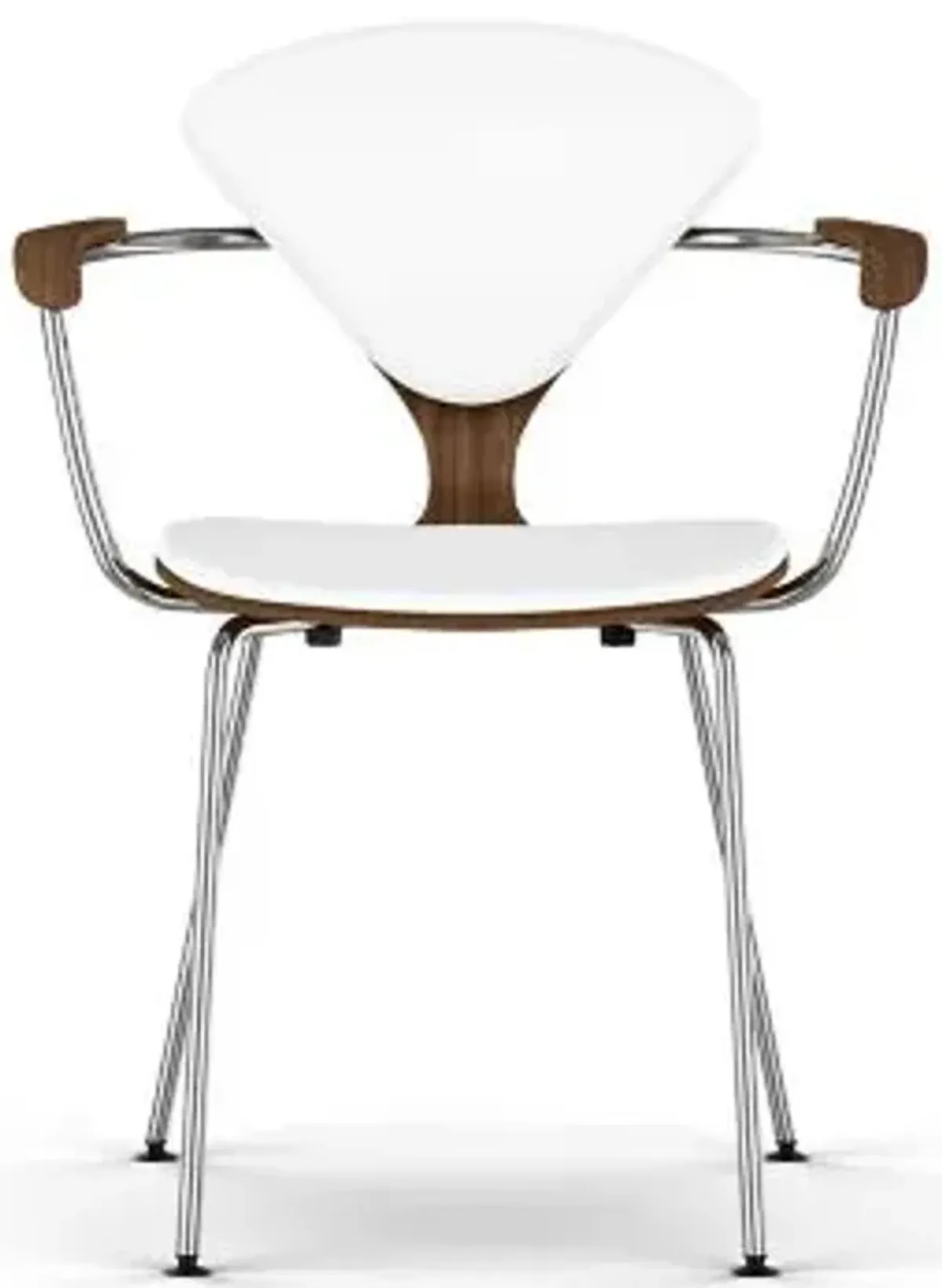 Cherner Seat and Back Upholstered Metal Base Armchair