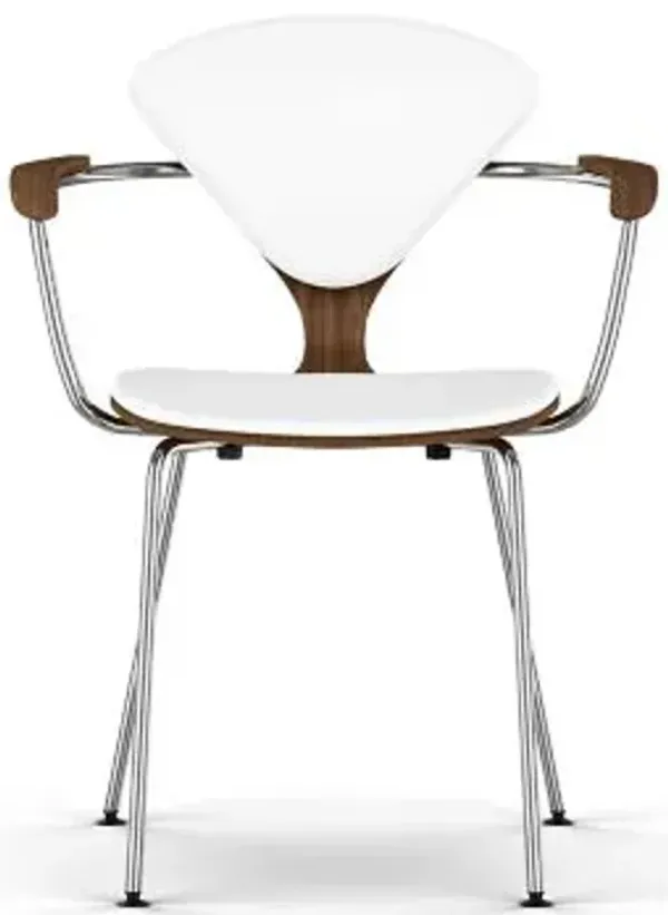 Cherner Seat and Back Upholstered Metal Base Armchair