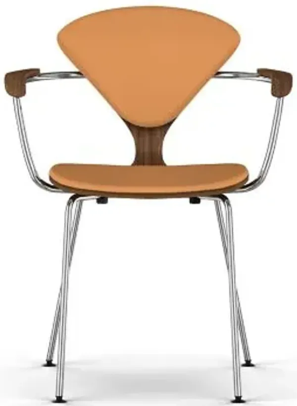 Cherner Seat and Back Upholstered Metal Base Armchair