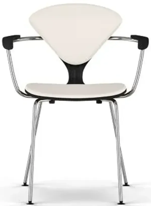 Cherner Seat and Back Upholstered Metal Base Armchair
