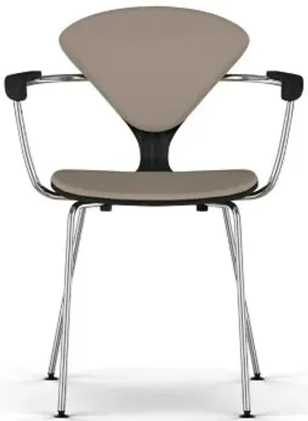 Cherner Seat and Back Upholstered Metal Base Armchair