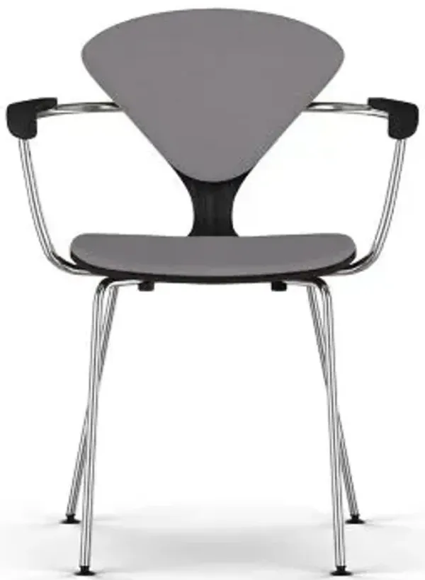 Cherner Seat and Back Upholstered Metal Base Armchair