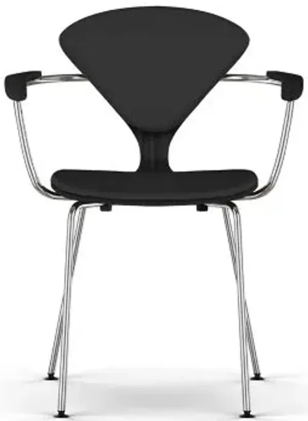 Cherner Seat and Back Upholstered Metal Base Armchair