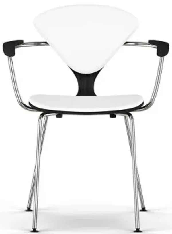 Cherner Seat and Back Upholstered Metal Base Armchair