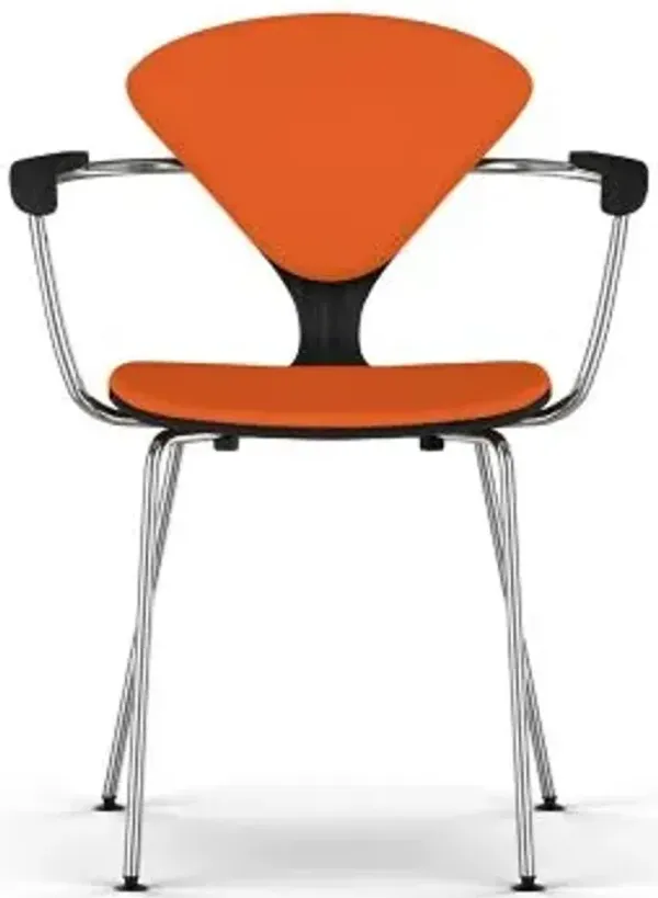 Cherner Seat and Back Upholstered Metal Base Armchair