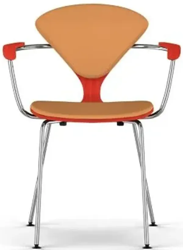 Cherner Seat and Back Upholstered Metal Base Armchair