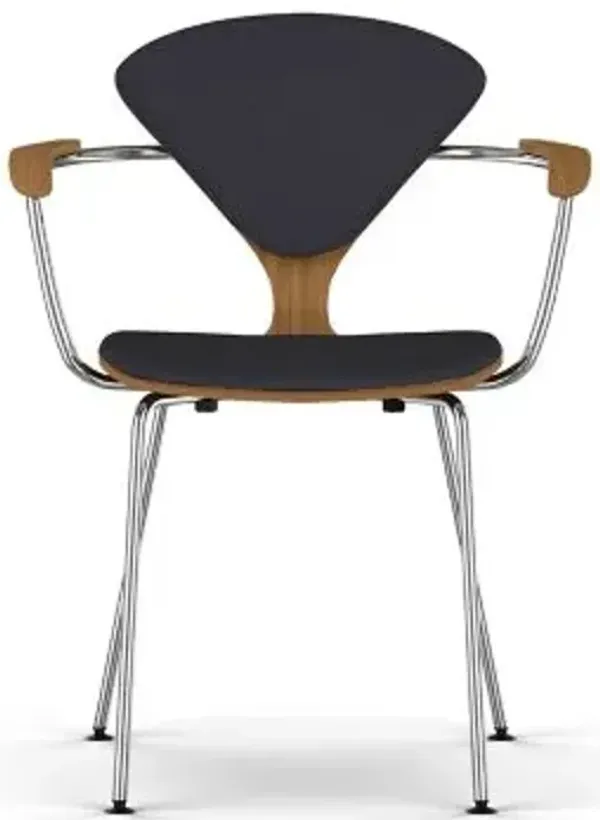 Cherner Seat and Back Upholstered Metal Base Armchair