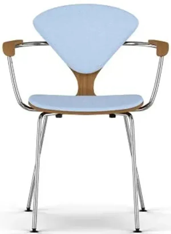Cherner Seat and Back Upholstered Metal Base Armchair
