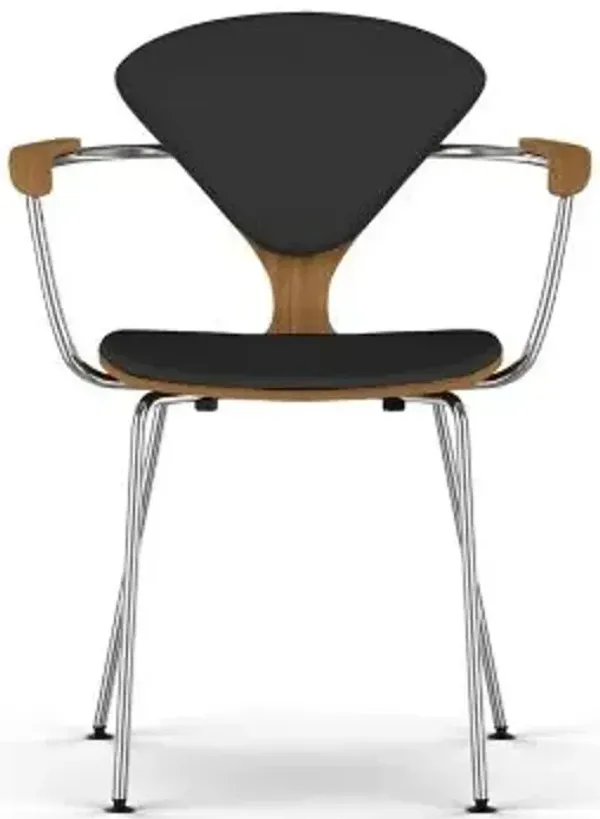 Cherner Seat and Back Upholstered Metal Base Armchair