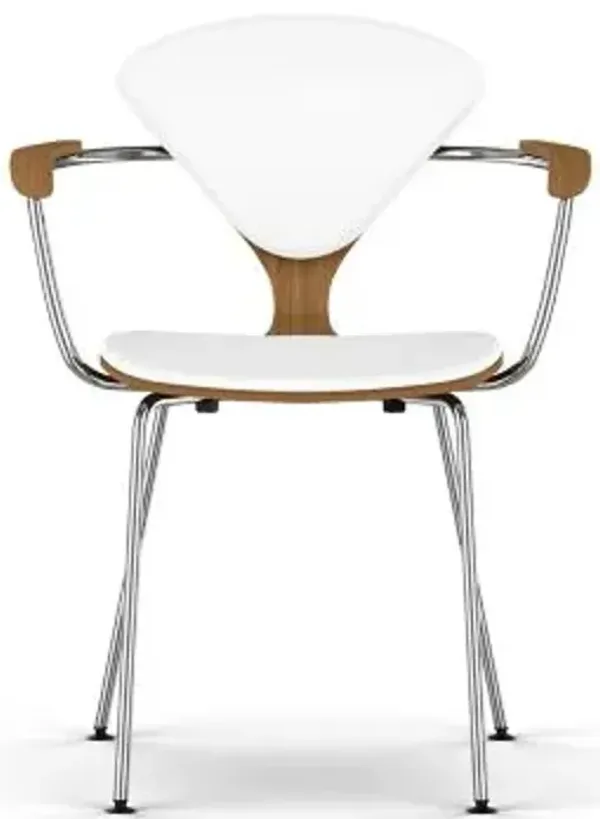 Cherner Seat and Back Upholstered Metal Base Armchair