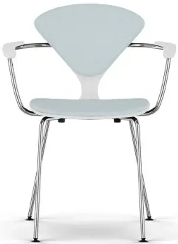 Cherner Seat and Back Upholstered Metal Base Armchair