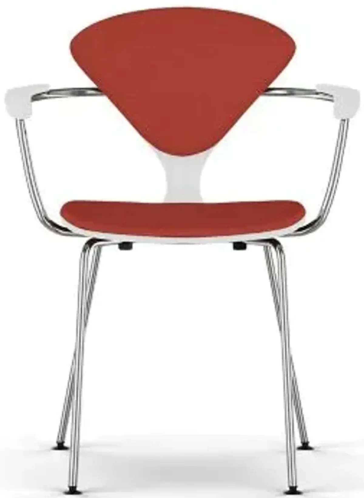Cherner Seat and Back Upholstered Metal Base Armchair